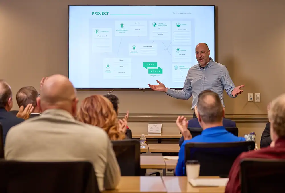 Dan leading a StoryBrand messaging workshop for business owners